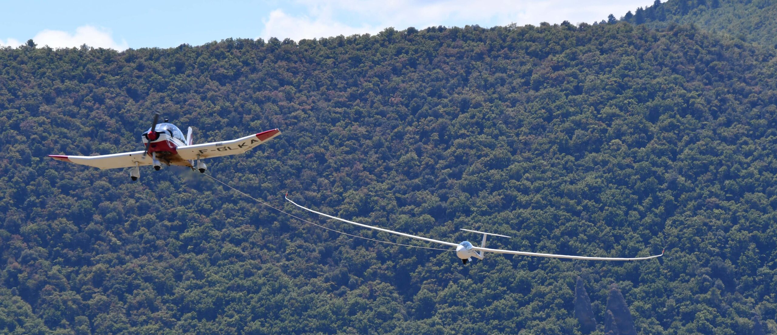 Planeur au décollage
